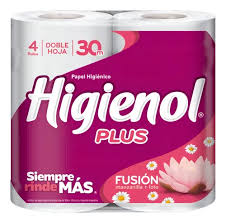 Higienol – Papel higiénico doble hoja plus fusión manzanilla