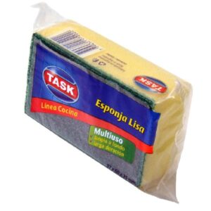 TASK FIBRA ESPONJA LISA ECONOMICA MULTIUSO LINEA COCINA X 1 UN