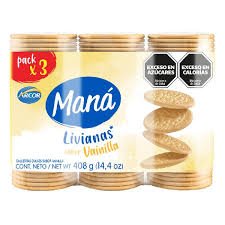 Galletitas Maná Vainilla Liviana 408 g (paquete x3)